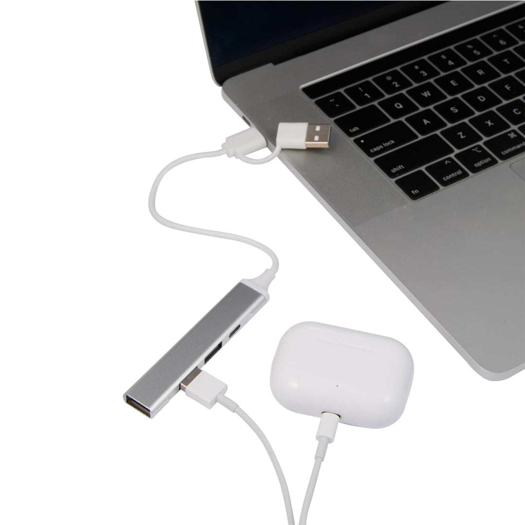 Aluminum 4-Port USB-A and C Hub