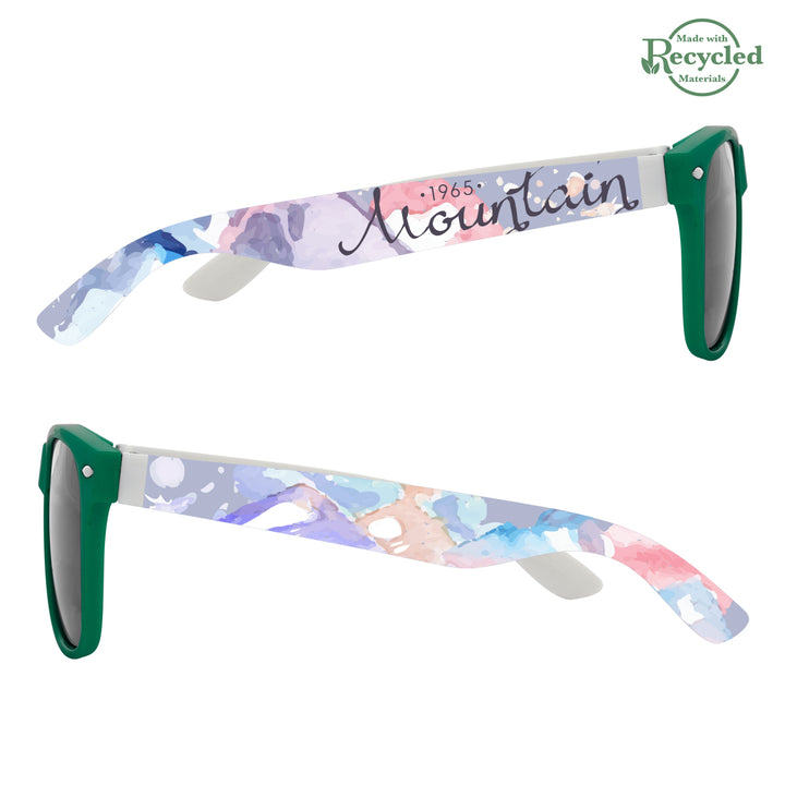 Full Color Colorblock Malibu Sunglasses