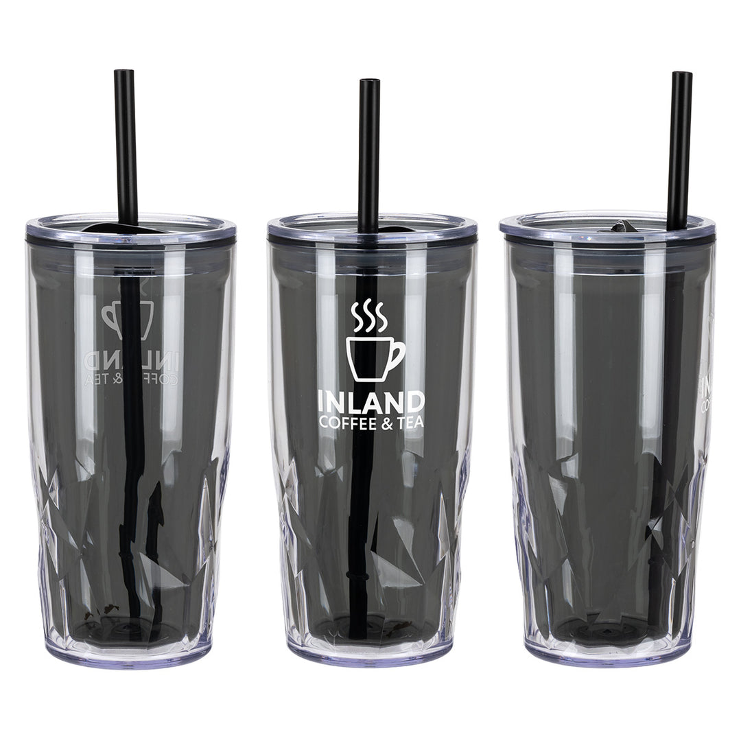 Luster 16 oz 2-in-1 Recycled Acrylic Straw Tumbler