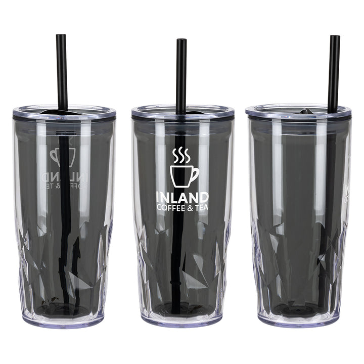Luster 16 oz 2-in-1 Recycled Acrylic Straw Tumbler