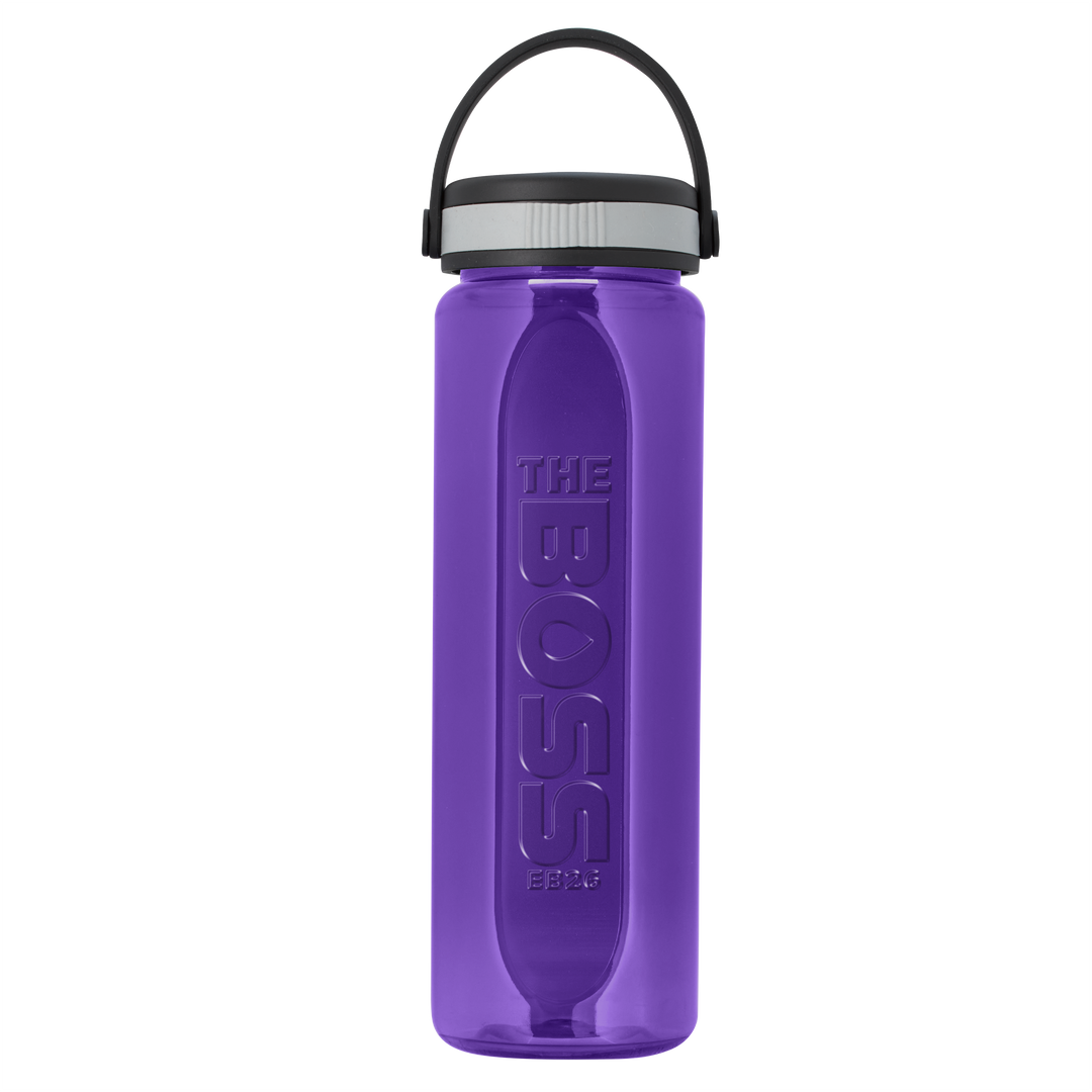Boss Embossed RPET Bottle with Grip Lid - 26 oz.