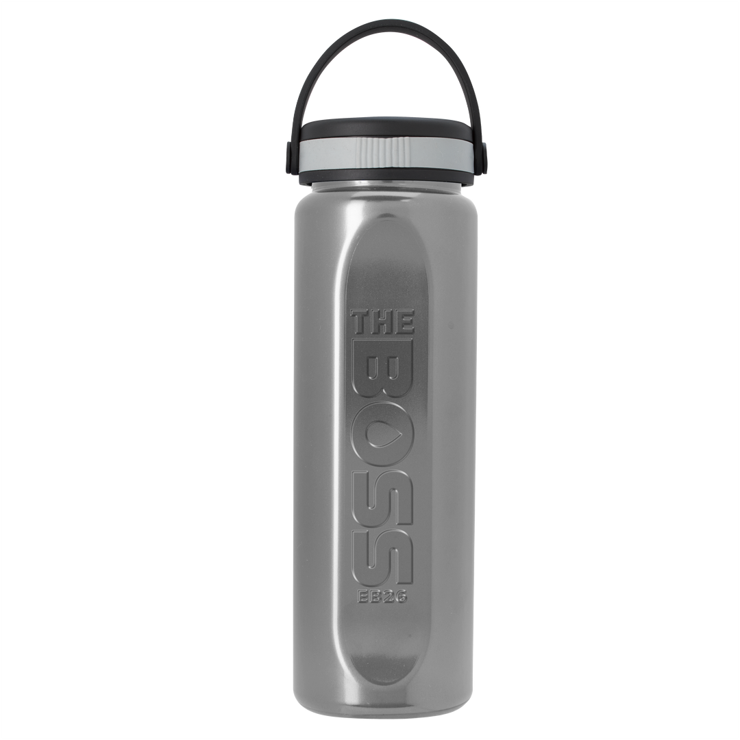 Boss Embossed RPET Bottle with Grip Lid - 26 oz.