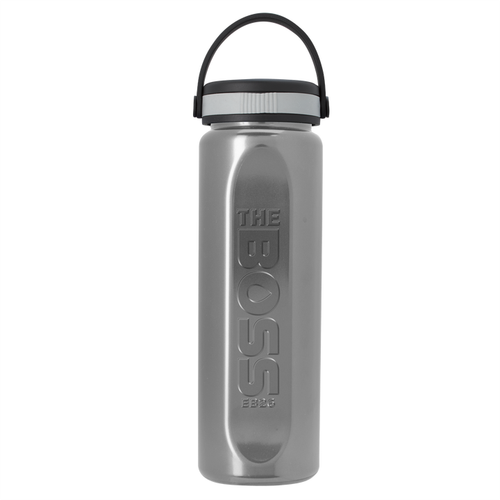 Boss Embossed RPET Bottle with Grip Lid - 26 oz.