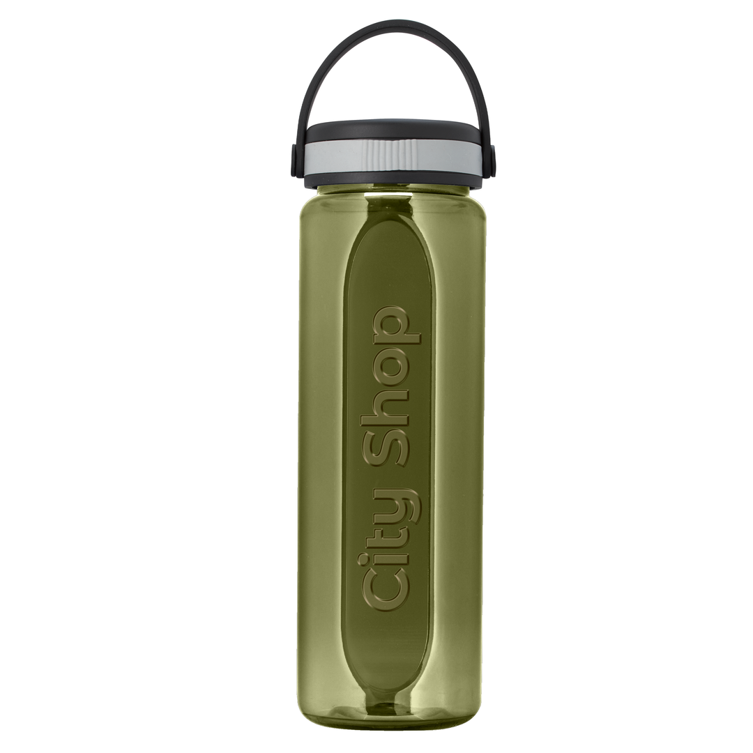 Boss Embossed RPET Bottle with Grip Lid - 26 oz.