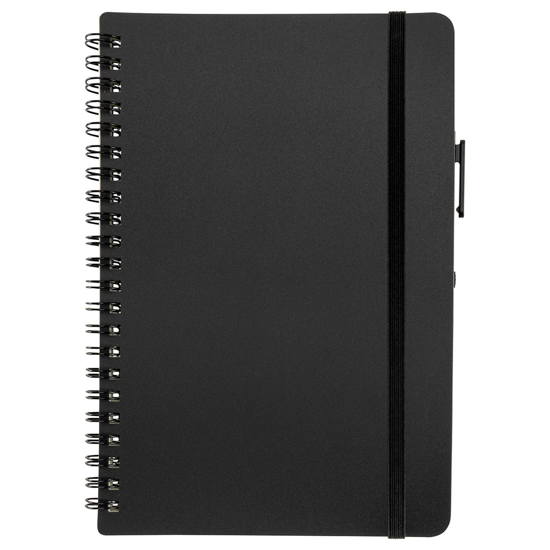 Avignon Repreve® Recycled Hardcover Spiral Notebook with Pen