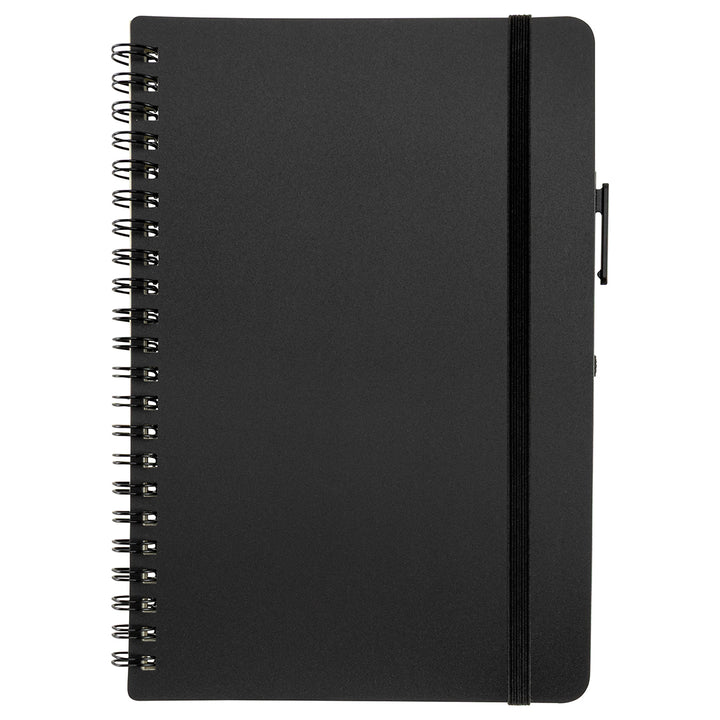 Avignon Repreve® Recycled Hardcover Spiral Notebook with Pen