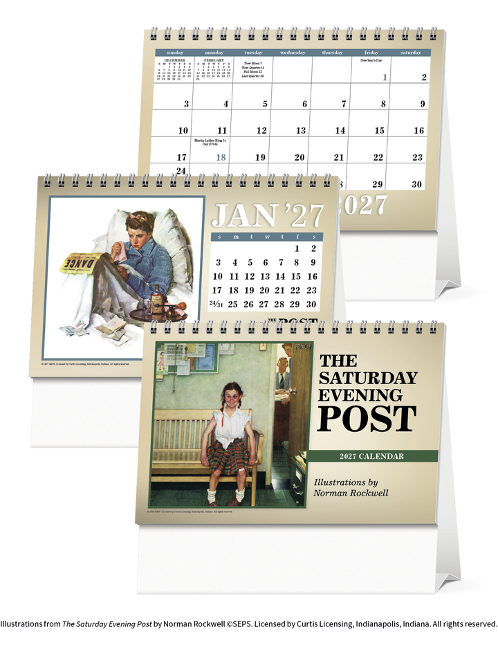 Triumph® Calendars The Saturday Evening Post Large Desk Calendar