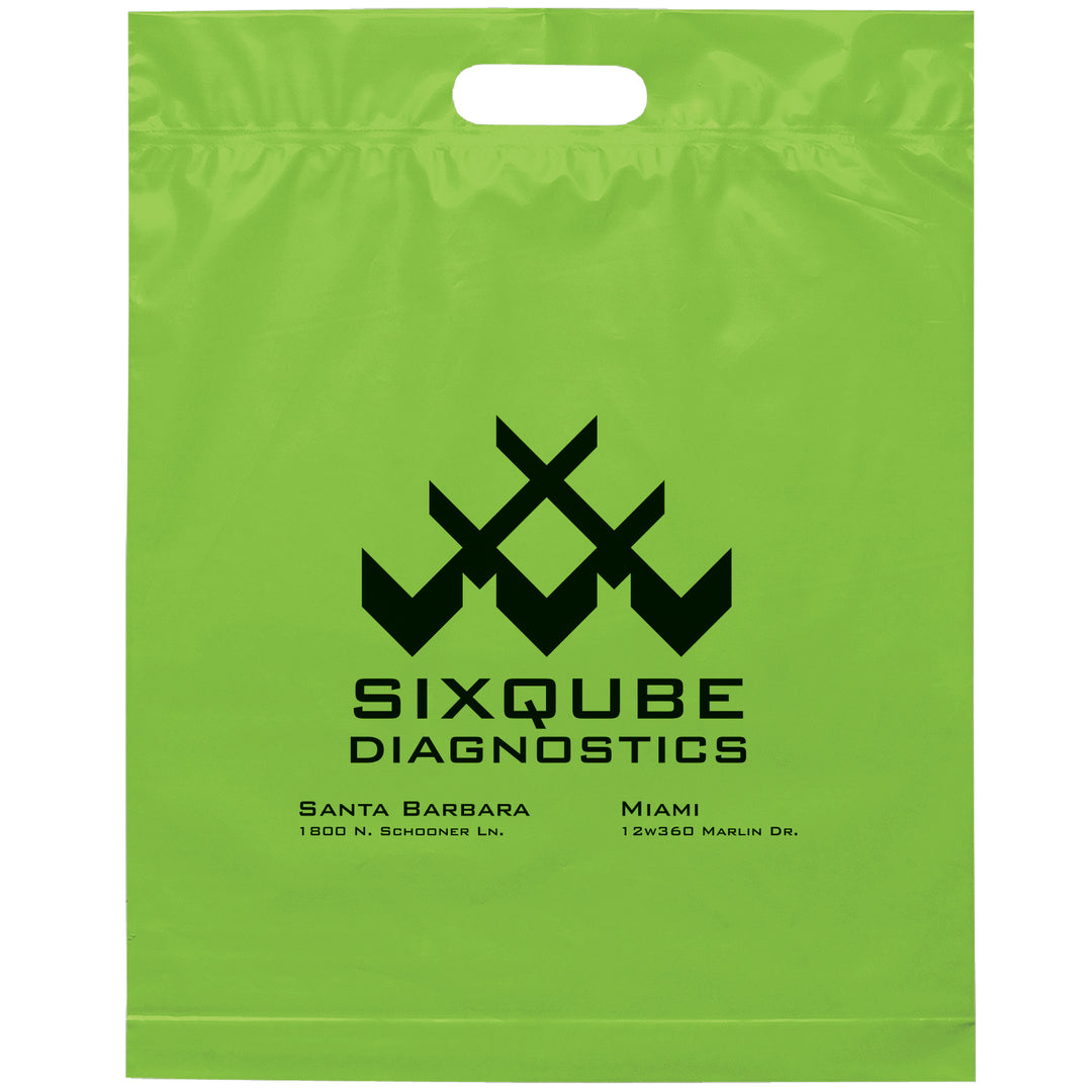 Die Cut Handle Bag - 15W x 19H x 3 - Flexo Ink Print