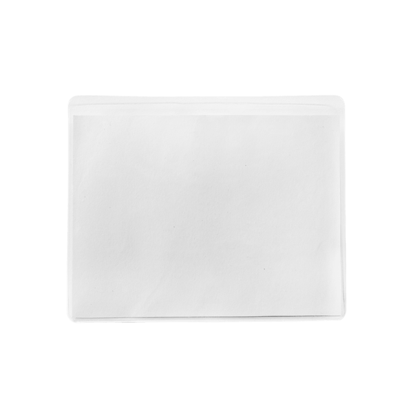 4" x 3" Blank Horizontal Vinyl Pouch with Bulldog Clip