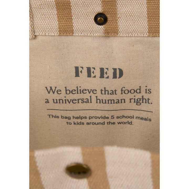 FEED Cotton and Jute Striped Tote