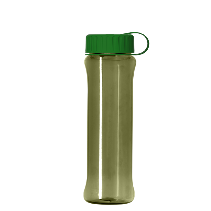 Boss Embossed RPET Bottle with Tethered Lid - 26 oz.