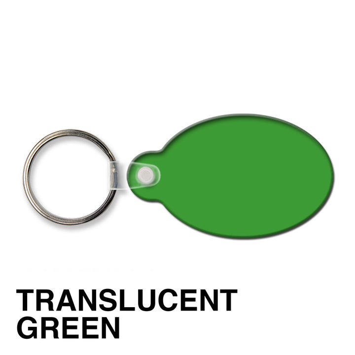 Oval w/Tab Key Tag (Spot Color)