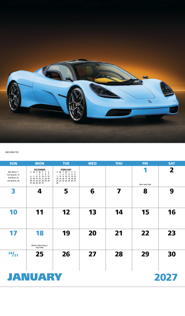 Good Value™ Exotic Sports Cars - Stapled Calendar