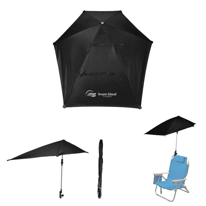 50" Arc SPF 50 Chair Umbrella With 100% rPET Canopy