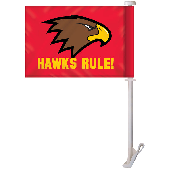 7.5" x 10.5" Double Sided Digitally Printed Custom Car Flag on a Premium Staff