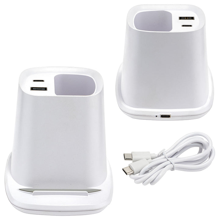 Annex Wireless Charging Stand with Dual Ports & Pen Holder