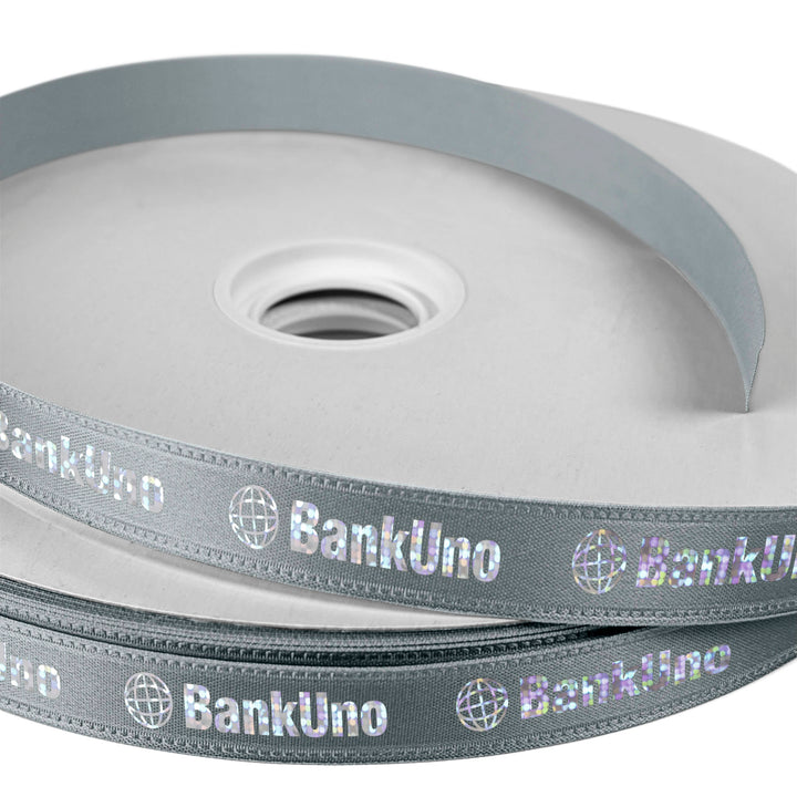 5/8" Badge Satin Ribbon - 100yd Roll - Foil Print