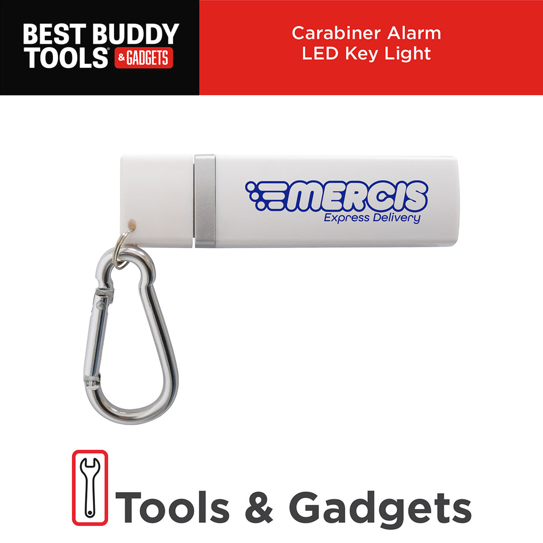 Best Buddy Tools ® Carabiner Alarm LED Key Light