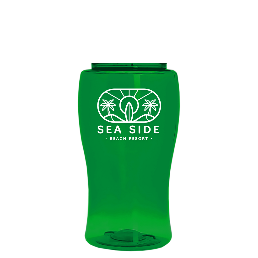 Poly-Pure Jr. - 18 oz. Transparent Bottle with USA Flip