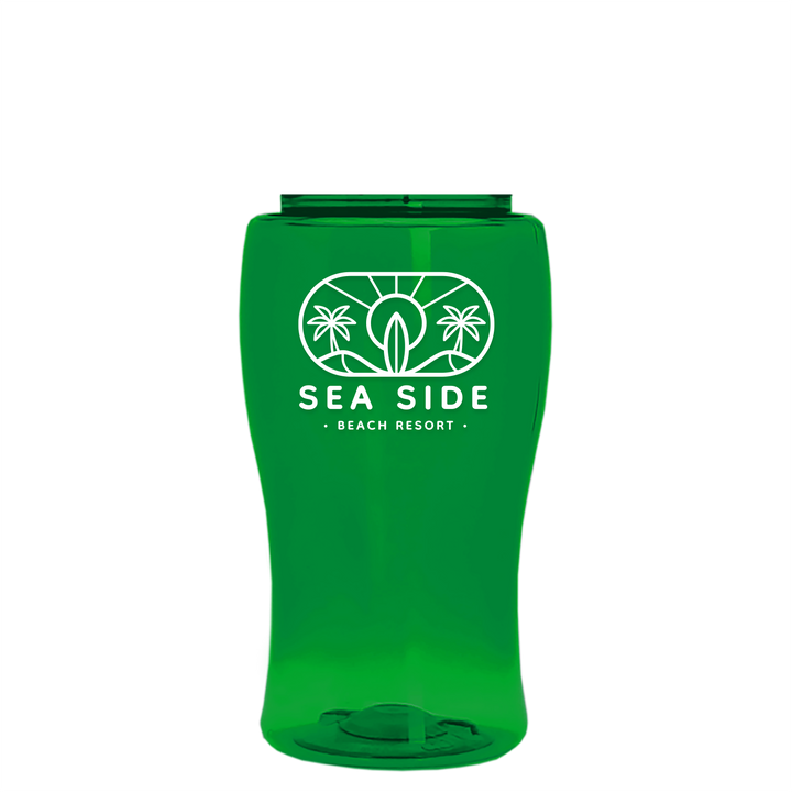 Poly-Pure Jr. - 18 oz. Transparent Bottle with USA Flip