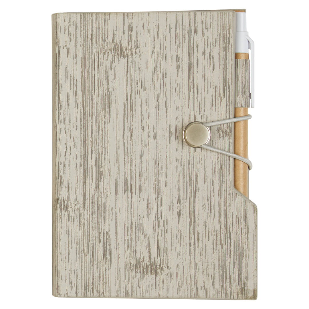 Woodgrain Look Notebook With Sticky Notes And Flags
