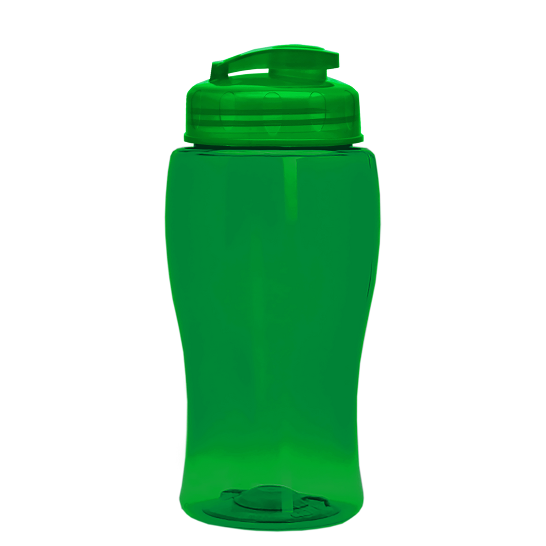 Poly-Pure Jr. - 18 oz. Transparent Bottle with USA Flip