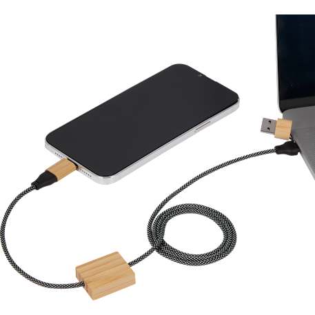 FSC® 100% Bamboo 5-in-1 100W Laptop Charging Cable