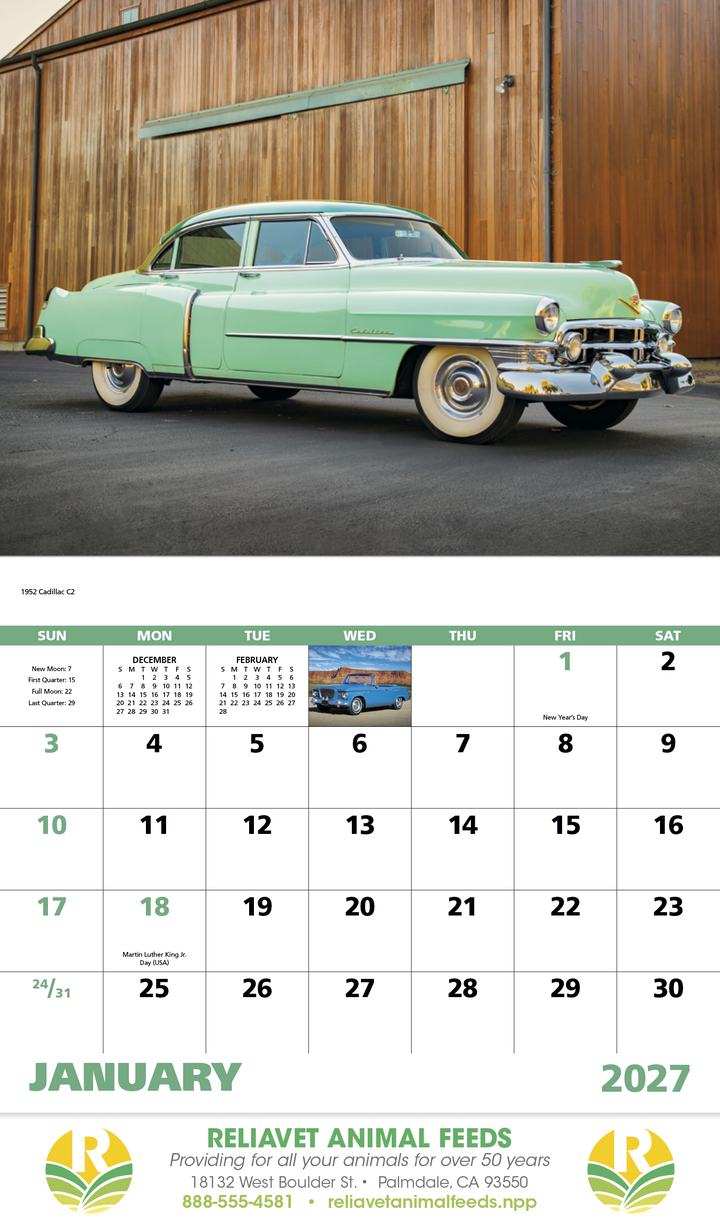 Good Value™ Classic Autos - Stapled Calendar