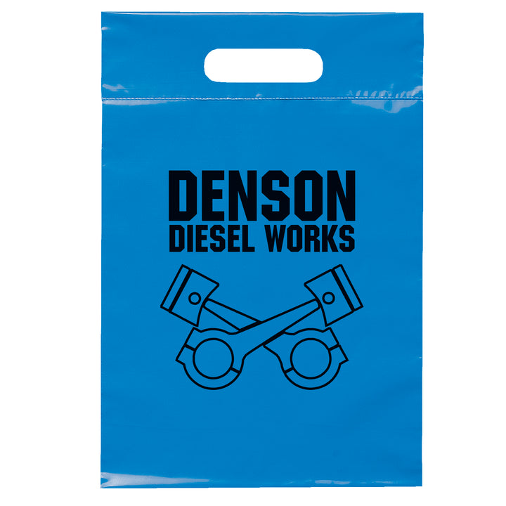 Die Cut Handle Bag - 9 1/2W x 14H - Flexo Ink Print