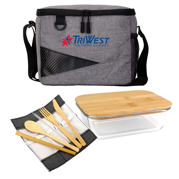 RECYCLED COOLER & BAMBOO SET