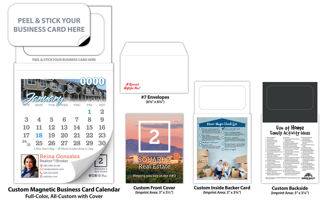 Magnetic Calendar (MBC) - All-Custom Design (3.5x6.25)