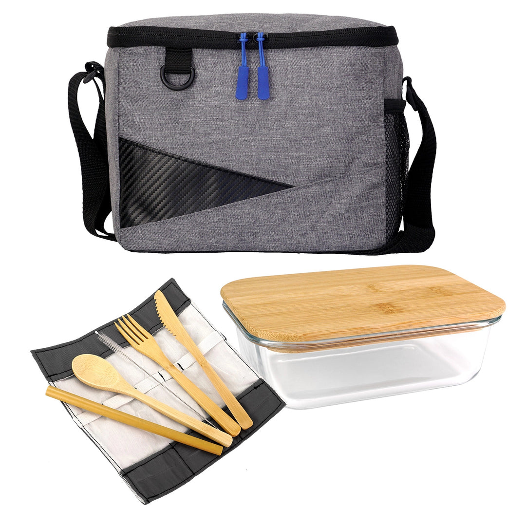 RECYCLED COOLER & BAMBOO SET
