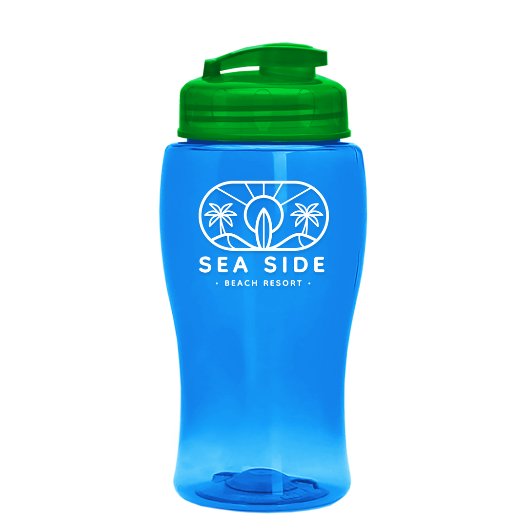 Poly-Pure Jr. - 18 oz. Transparent Bottle with USA Flip