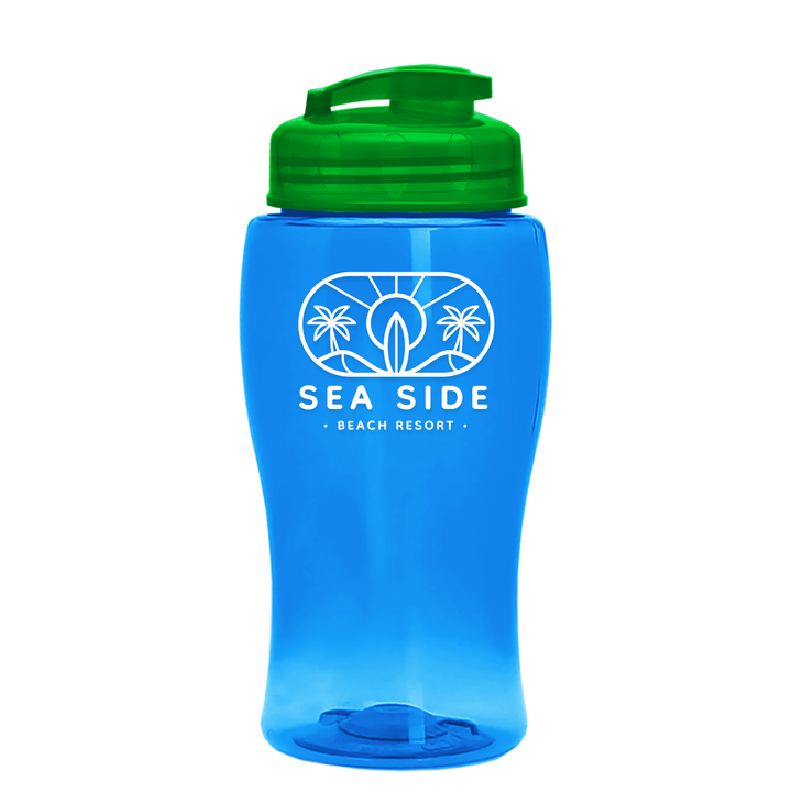 Poly-Pure Jr. - 18 oz. Transparent Bottle with USA Flip