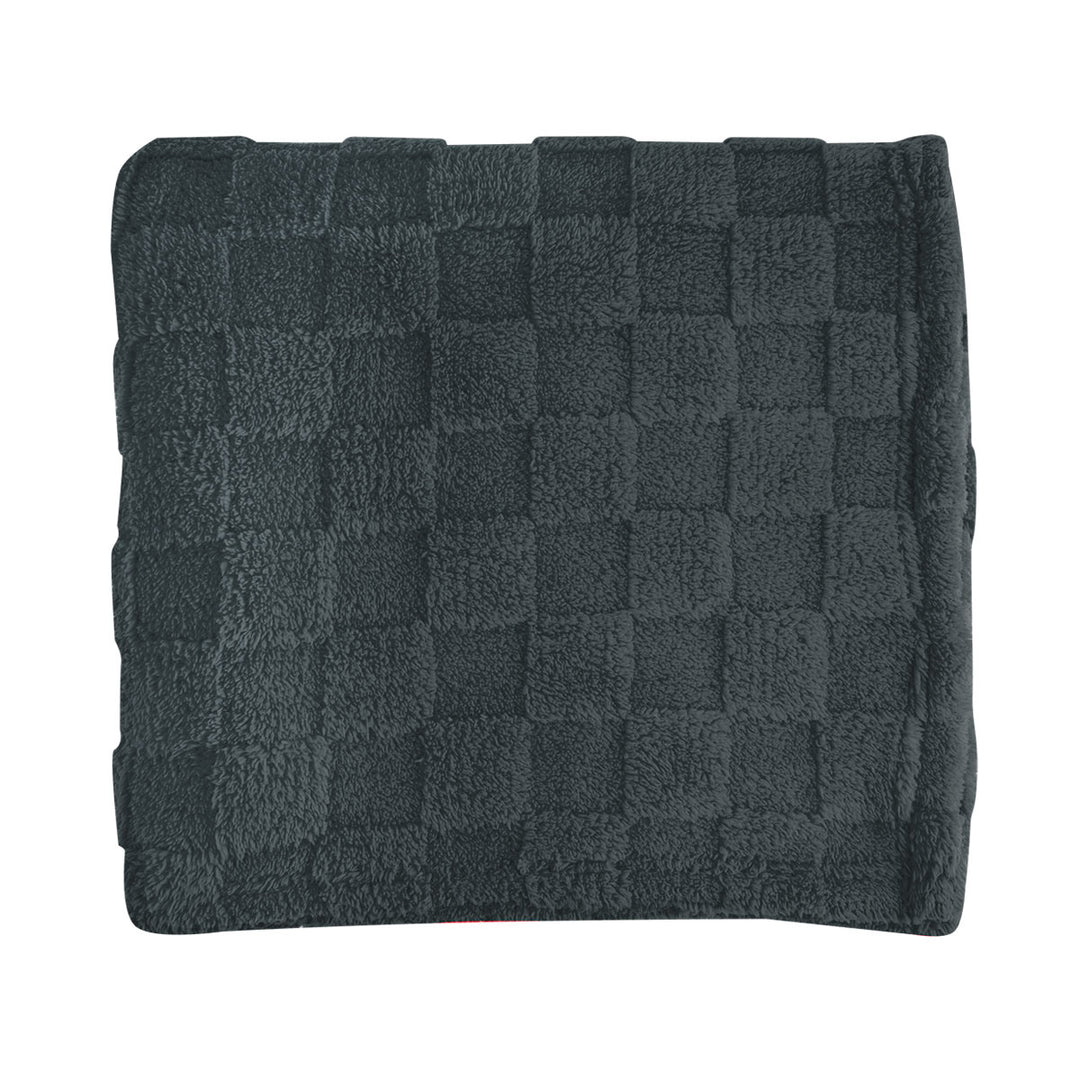 rPET Checkered Sherpa Blanket