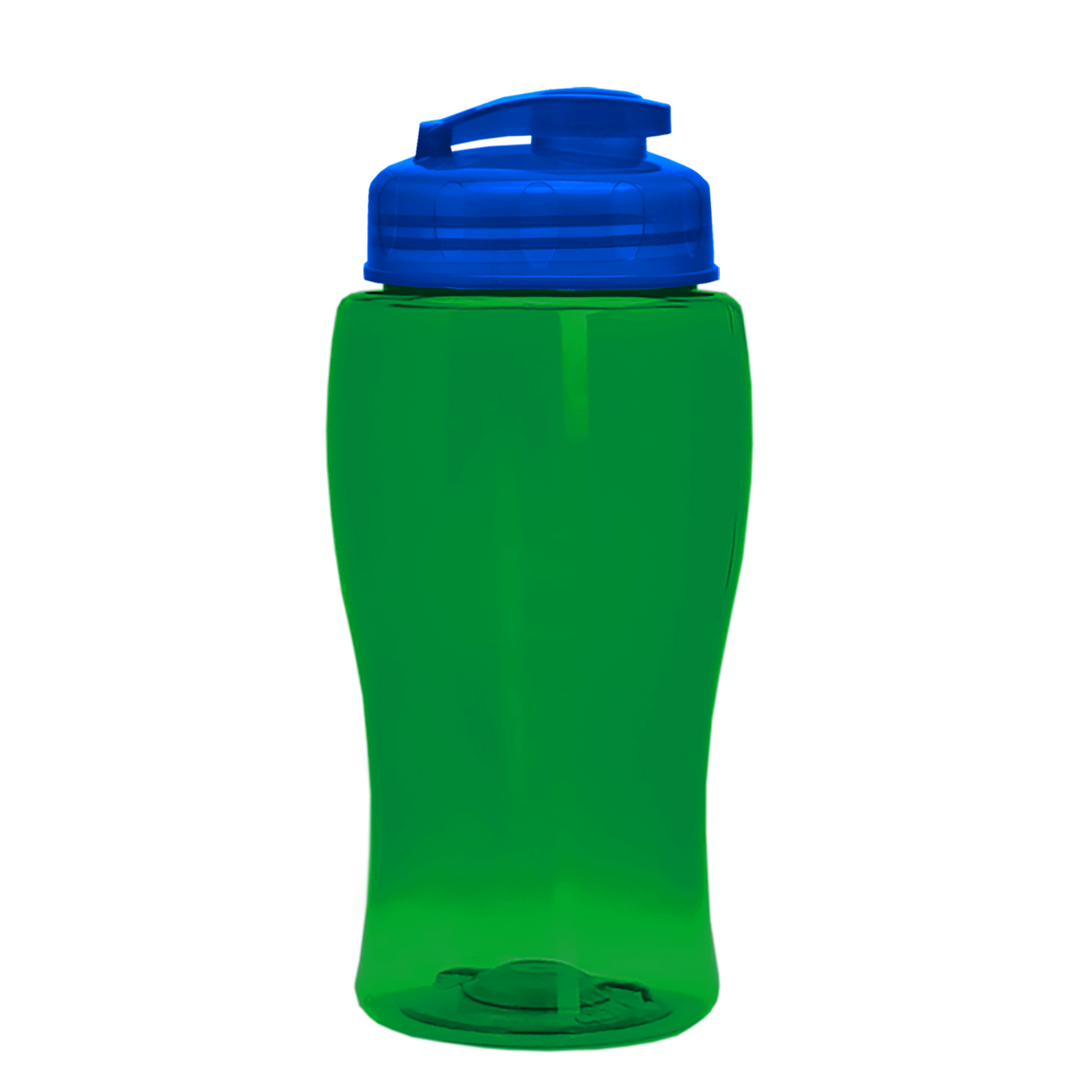 Poly-Pure Jr. - 18 oz. Transparent Bottle with USA Flip