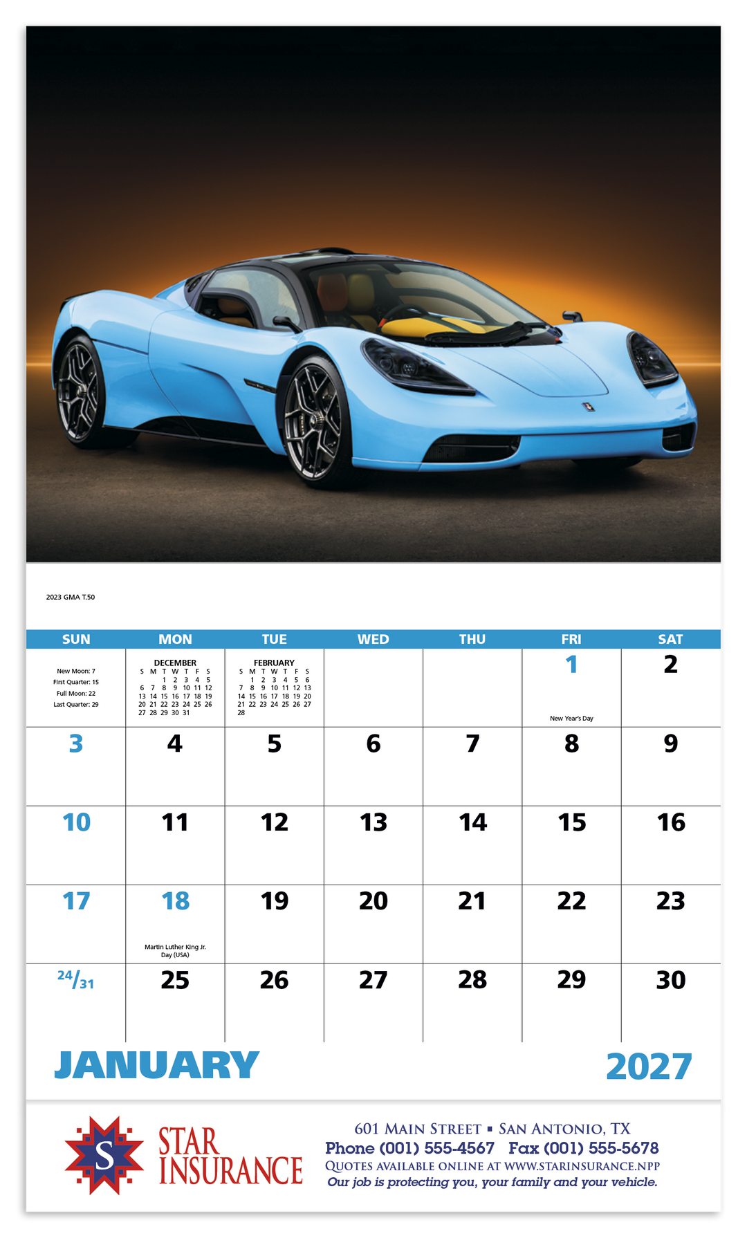 Good Value™ Exotic Sports Cars - Stapled Calendar
