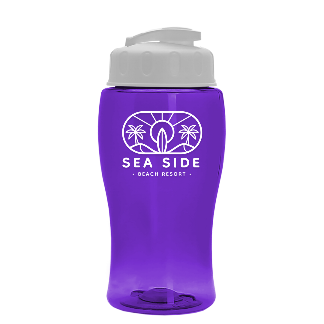 Poly-Pure Jr. - 18 oz. Transparent Bottle with USA Flip