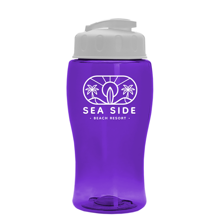 Poly-Pure Jr. - 18 oz. Transparent Bottle with USA Flip