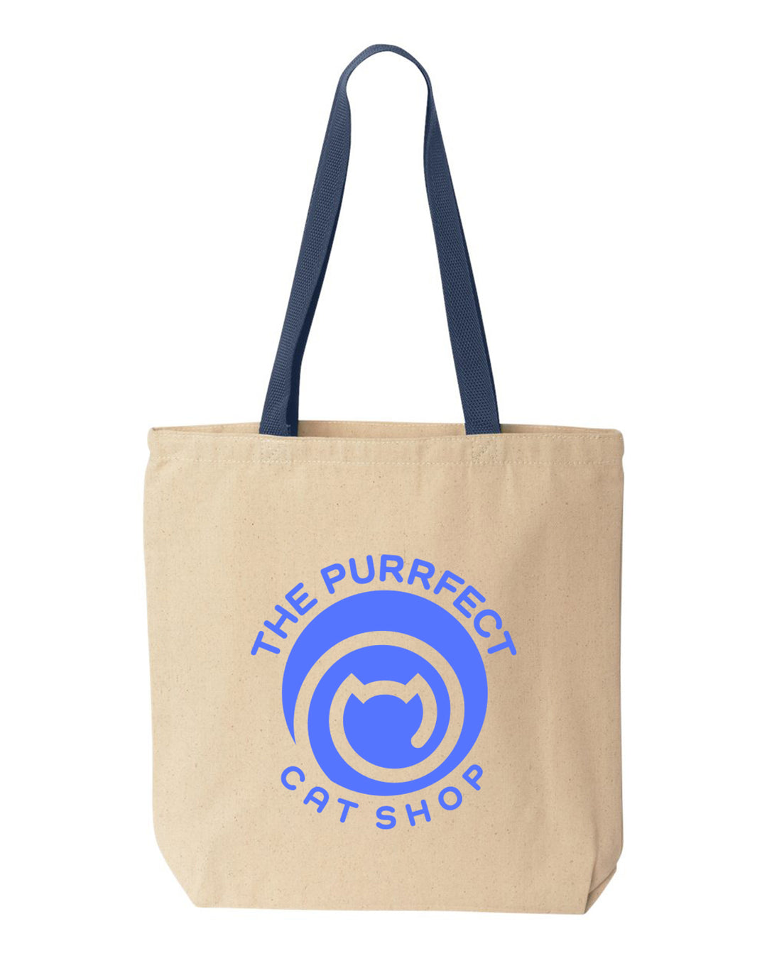 Natural Tote with Contrast-Color Handles