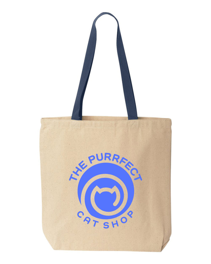 Natural Tote with Contrast-Color Handles