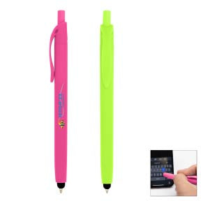 Zinnia Rubberized Pen With Stylus