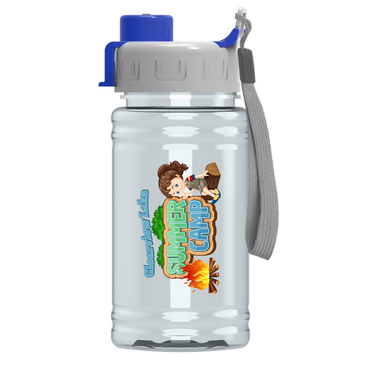 Mini RPET Bottle with Quick-Snap Lid - 16 oz.