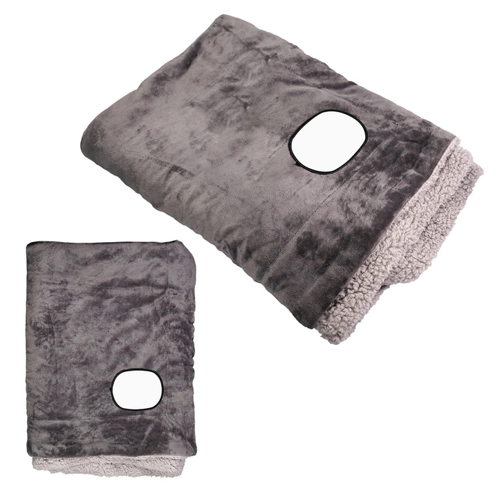 Sherpa Fleece Embroidered Emblem Blanket