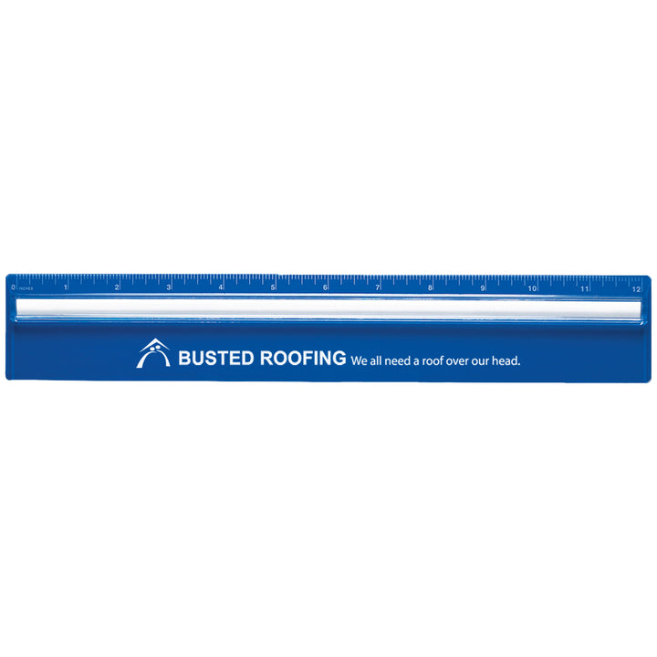 Plastic 12" Ruler With Magnifying Glass