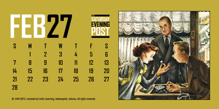Triumph® Calendars  The Saturday Evening Post Desk Calendar