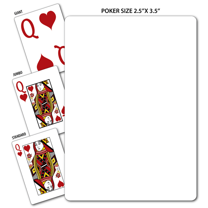 Full Color Custom Back Poker Size Playing Cards
