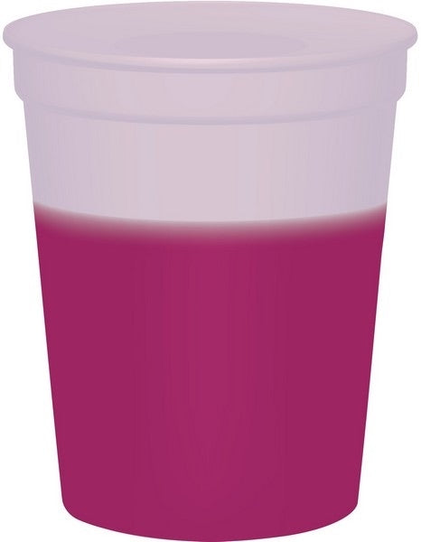 16 oz. Smooth Mood Stadium Cup (Natural To Color) - Silkscreen