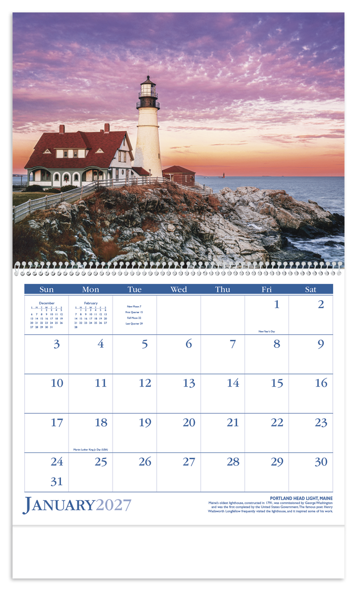 Triumph® Calendars Lighthouses Calendar