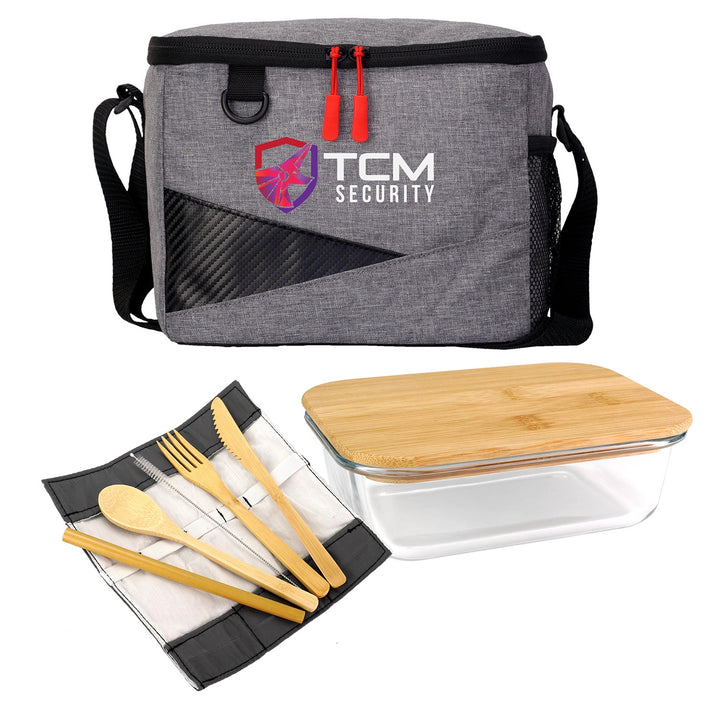 RECYCLED COOLER & BAMBOO SET